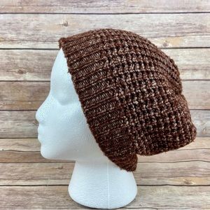 All Saints Arlberg Waffle Knit Brown Beanie Hat